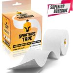 Spartan Tape Kinesiology Tape – Incredible Support for Athletic Kt Sports and Recovery – Free Kinesio Taping Guide! – Pregnancy Lifting Sensitive Fit Rock Prewrap Lifting – Uncut (Frosted White)