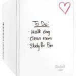 Cooluli Vibe White 15 Liter Compact Portable Cooler Warmer Dry Erase Whiteboard Mini Fridge for Bedroom, Office, Dorm, Car – Great for Skincare & Cosmetics (110-240V/12V)