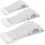 Wundermax Door Stopper Rubber Door Stop Wedge Security Door Stops with Door Holder Rubber Door Stoppers Works On All Floor Types and Carpet Heavy Duty Door Jam (3 Pack White)