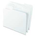 Pendaflex Two-Tone Color File Folders, Letter Size, White, 1/3 Cut, 100 per box (152 1/3 WHI)