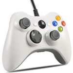 VOYEE Xbox 360 Controller, Wired USB Controller for Microsoft Xbox 360 & Slim and PC Windows (White)