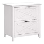 Bush Furniture Key West 2 Drawer Lateral File Cabinet, Pure White Oak