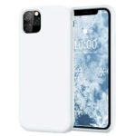 KUMEEK iPhone 11 Pro Max Case, Soft Silicone Gel Rubber Bumper Case Anti-Scratch Microfiber Lining Hard Shell Shockproof Full-Body Protective Case Cover for Apple iPhone 11 Pro Max-White