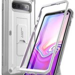 SUPCASE Unicorn Beetle Pro Series Full-Body Dual Layer Rugged with Holster & Kickstand Without Built-in Screen Protector (White) – Compatible with Samsung Galaxy S10 Plus (2019 Release)