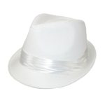 Kenny K Men’s Wedding Dress Formal Fedora Hat, Large, White