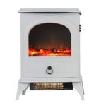 Valuxhome 22 Inches Home Heater Electric Fireplace Stove, 1500W, White