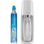 SodaStream Fizzi Sparkling Water Machine (White) with CO2 and BPA free Bottle