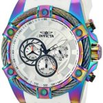 Invicta Men’s Bolt Stainless Steel Quartz Watch with Silicone Strap, White, 26.4 (Model: 25530)