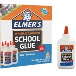 Elmer’s Liquid School Glue, White, Washable, 4 Ounces – Great for Making Slime ( 5-Count )