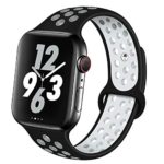 OriBear Compatible for Apple Watch Band 40mm 38mm, Breathable Sporty for iWatch Bands Series 5/4/3/2/1, Watch Nike+, Various Styles and Colors for Women and Men(M/L,Black-White)