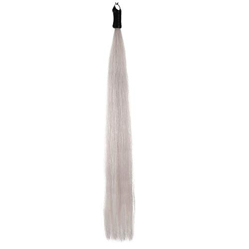 Horse Tail Extensions with Braided Horsehair Loop, Blunt Cut Bottom, 28