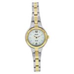Sieko Women’s SUP024 Two Tone Stainless Steel Analog with White Dial Watch