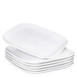 Bruntmor 10″ Square Dinner Plates, Ceramic Dinner Dishes That Are Chip Resistant, BPA, Cadmium And Lead Free, Microwave, Oven and Dishwasher Safe (6-piece Set, White)