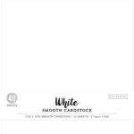 Colorbok 74292 White 12x12in Smooth Cardstock