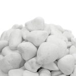 Royal Ram Snow White Decorative Pebbles – 1/2″ – 1″ – for Gardens, Vase Filler, Aquariums and Water Features (3 Pounds)