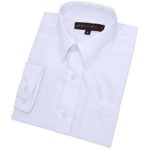 Johnnie Lene Big Boy’s Long Sleeves Solid Dress Shirt #JL32 (12, White)