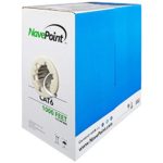 NavePoint Cat6 (CCA), 1000ft, White, Solid Bulk Ethernet Cable, 550MHz, 23AWG 4 Pair, Unshielded Twisted Pair (UTP)