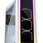 Enermax Saberay Limited White Edition Addressable RGB ATX Mid Tower Gaming PC Case with Tempered Glass, 3X 120mm Squa ARGB Fans (Front) & 1X 140mm Fan (Rear), ECA3500WA-RGB