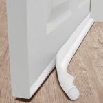 deeToolMan Door Draft Stopper 36″:One Sided Door Insulator with Hook and Loop Self Adhesive Tape Seal Fits to Bottom of Door (White)