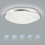 LED Ceiling Light, OOWOLF 21W 15 inch Round LED Ceiling Lamp Cool White 5500K 2023LM Perfect for Bedroom Hallway Kitchen Stairwell