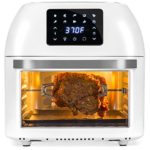 Best Choice Products 16.9qt 1800W 10-in-1 Family Size Air Fryer Countertop Oven, Rotisserie, Toaster, Dehydrator – White