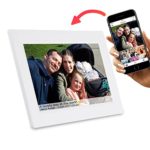 Feelcare 10 Inch Smart WiFi Digital Photo Frame with Touch Screen, Send Photos or Small Videos from Anywhere, IPS LCD Panel, Built in 8GB Memory, Wall-Mountable, Portrait&Landscape(White)