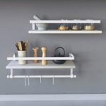 Kaliza White Bathroom Shelves – Wall Mounted Shelves, Rustic Décor for Bathroom, Bedroom, Kitchen, Living Room – Wooden Storage Shelf/Storage Rack – Incredibly Easy to Install – 2 Pack(White)