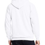 Hanes Men’s Pullover Ecosmart Fleece Hooded Sweatshirt, white, Large