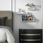 SRIWATANA Floating Shelves Wall Mounted, Solid Wood Wall Shelves, Washed White