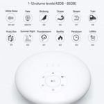 White Noise Machine with Night Light for Sleeping, Gladle Portable Sleep Sound Therapy with 24 Natural Soothing Sounds, Timer & Memory for Babies, Kids and Adults