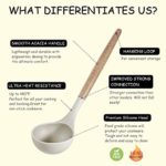 KINFAYV Silicone Cooking Utensils Kitchen Utensil Set, 21 PCS Wooden Handle Nontoxic BPA Free Silicone Spoon Spatula Turner Tongs Kitchen Gadgets Utensil Set for Nonstick Cookware with Holder (Khaki)