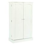 Function Home 41″ Kitchen Pantry, Farmhouse Pantry Cabinet, Storage Cabinet with Doors and Adjustable Shelves in White