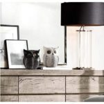 Nosterappou Black and White owl Ornaments, Unique Shape, Fun and Chic, Modern Minimalist Home Office Decorations, Resin Creative Crafts owl Ornaments, Calm Temperament (Color : White)