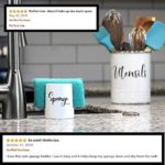 Home Acre Designs Sponge Holder-Sponge Holder for Kitchen Sink-Sponge Holder for Sink-Modern Farmhouse White Sponge Holder Ceramic for Sink Sponge-Kitchen Sponge Holder-Sink Sponge Holder Caddy