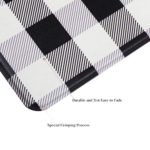 Pauwer Anti Fatigue Kitchen Rug Set 2 Piece Non Slip Cushioned Kitchen Floor Mat Waterproof Comfort Standing Kitchen Mat (17″x47″+17″x28″, Black and White Plaid)