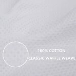 Homaxy 100% Cotton Waffle Weave Kitchen Dish Cloths, Ultra Soft Absorbent Quick Drying Dish Towels, 12×12 Inches, 6-Pack, White