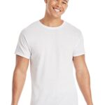 Hanes Men’s White T-Shirt Pack (Colors Available), Moisture-Wicking Shirts, 100% Cotton Undershirts for Men, Multipack