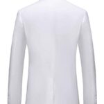 MOGU Slim Fit White Suit for Men US Size Blazer 36/Pants 32 White