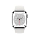 Apple Watch Series 8 [GPS 41mm] Smart Watch w/Silver Aluminum Case with White Sport Band – S/M. Fitness Tracker, Blood Oxygen & ECG Apps, Always-On Retina Display, Water Resistant