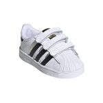 adidas Originals unisex child Superstar Sneaker, White/Black/White, 4 Big Kid US