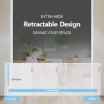 120 Inches Extra Wide Retractable Baby Gates for Large Openings, Baby Gates for Stairs, Hallways and Doorways, Dog Gates for The House Extra Large, Pet Gates for Dogs, Indoor/Outdoor Use, White