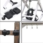 Electric Pet Grooming Table for Large Dogs, Heavy Duty X Lift Dog Grooming Table with Anti-Static Non-Slip Rubber Tabletop, Two Nooses & Clamps & Arms, Maximum Capacity Up to 250Lb, 50”/ White