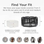 IRIS USA 24″ Exercise 4-Panel Pet Playpen with Door, Dog Playpen, Puppy Playpen, for Puppies and Small Dogs, Keep Pets Secure, Easy Assemble, Fold It Down, Easy Storing, Customizable, White