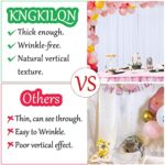 10x10FT White Backdrop Curtains for Parties – White Wedding Backdrop for Baby Shower Birthday Photo Home Party Curtains Backdrop 5x10FT 2 Panels, One size