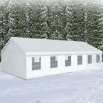 YITAHOME 20×40 ft Outdoor Heavy Duty Party Tent Wedding Event Shelters Upgraded Galvanized Canopy with Large White Roof, Removable Sidewalls & 4 Storage Bags