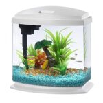 Aqueon LED MiniBow Aquarium Kit with SmartClean Technology, White, 2.5 Gallon