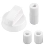 puxyblue Universal White Control Knobs Replacement for 12 Adapters for Oven/Stove/Range Widely Used