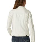 Wrangler Authentics Women’s Stretch Denim Jacket, White, Large