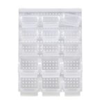 RIVTUN Transparent Garage Organizer Bins, 15PCS Wall Mounted Storage Small Parts Bins With White Pegboard to Store Nuts,Bolts, Screws, Nails