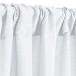 Hiasan White Backdrop Curtains for Parties, Polyester Photography Backdrop Drapes for Family Gatherings, Wedding Decorations, 5ftx10ft, Set of 2 Panels